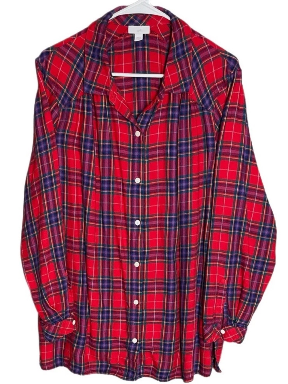 J Jill Long Sleeve Button Up Blouse Size 2X